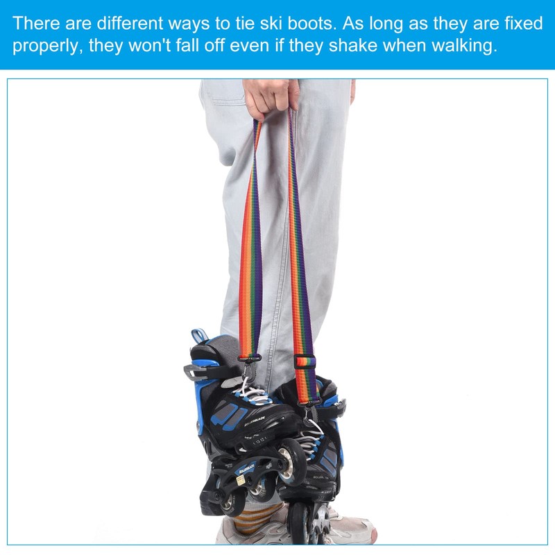 PATIKIL 70cmx3.8cm Roller Skate Leash, 2 Pack Adjustable Ski Boots