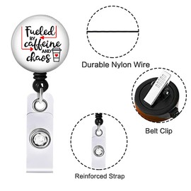 Badge Reel Retractable with Swivel Alligator Clip Funny Nurse Badge Holder, Cute Nursing Badge Reel for RN Nursing Doctor Student ID Name Decor (I'm an NICU Nurse. What's Your Superpower?)