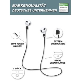 rootful.® 2X AirPods Halteband [ZUVERLÄSSIG] Halterung für Sport, Reisen UVM. - AirPods Zubehör - AirPods Straps aus weichem Silikon kompatibel mit AirPods 1, 2, 3, AirPods Pro 1,2