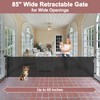 85" Wide Retractable Baby Gate for Stairs, Long Dog Gate,