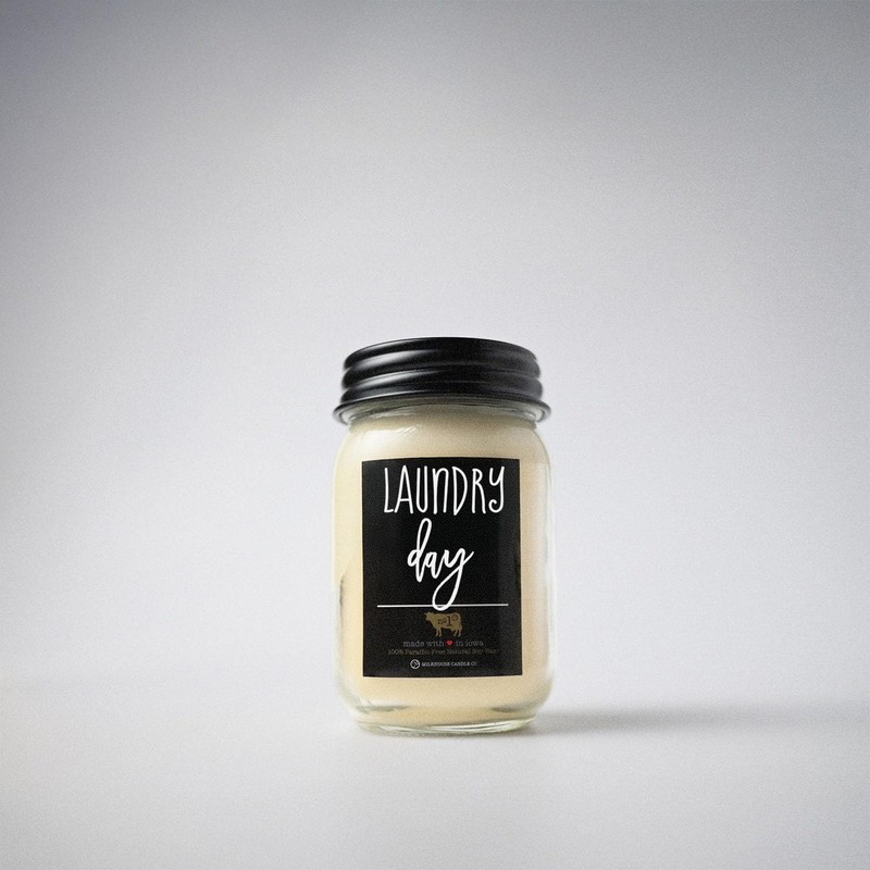 Milkhouse Candle Company Laundry Day Soy Candle - Sun-Dried Linen