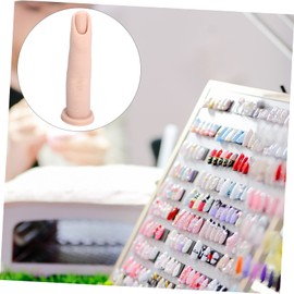 Mikinona 1pc Nail Training Finger for Manicure Practice Realistic Fake Nail Display Tool and Reusable Art Prop for Beginners and Professionals
