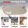 ZONFANT Grey Left Driver Side Sun Visor without Sunroof Compatible