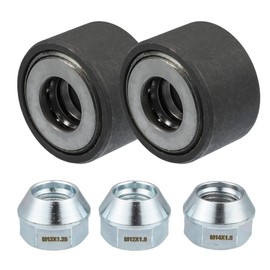 Motoforti Universal Wheel Stud Installer Tool, Wheel Bolt Installer, M12x1.25 M12x1.5 M14x1.5, Iron, with 3/4" Hex Wheel Lug Nuts, Silver Tone, 1 Set