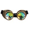 DODOING Kaleidoscope Goggles Steampunk Rave Glasses Goggles Crystal Rainbow Kaleidoscope