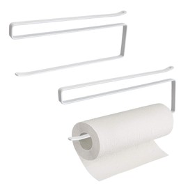 YZROHYI 2 Stück Küchenrollenhalter Ohne Bohren,Küchentollenhalterung Weiß,Paper Towel Holder,Küchenpapierhalter Wand,Papierhandtuchhalter,Kitchen Roll Holder,Haushaltsrollenhalter für Speisekammer