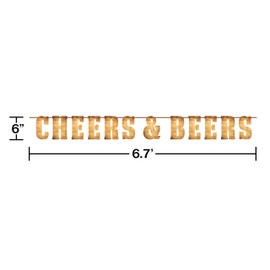 Creative Converting Cheers & Beers Letter Banner, Multicolor