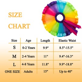 Phantomon Layered Tulle Girls Tutu Skirt Set Unicorn Rainbow Ballet Skirts with Unicorn Horn Headband Party Supplies (Small)