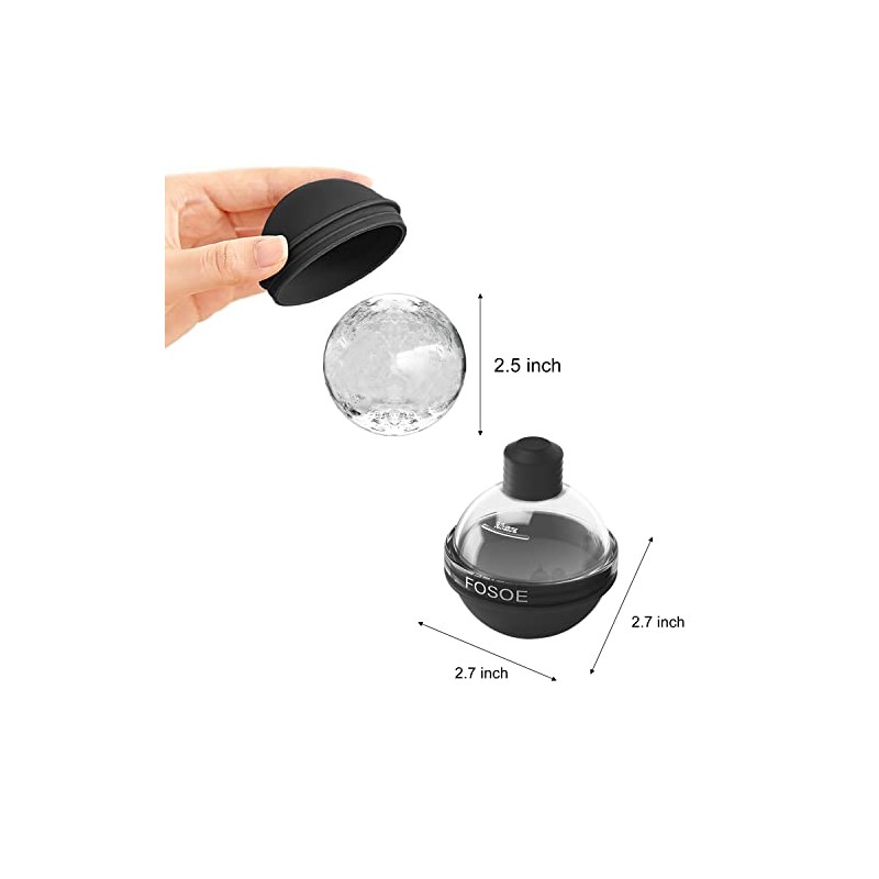Moldes de silicona para bola de hielo, juego de 4