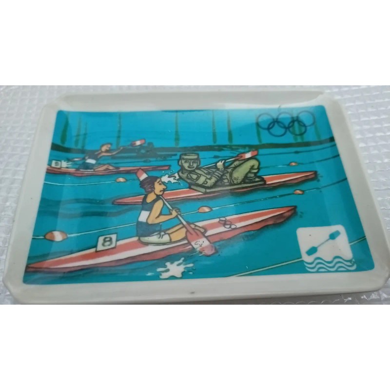 Souvenir Original Olimpiadas México 68 Charolita Canotaje (Usado)