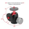 Goshyda Aluminium Alloy 360° Swivel Ball Head 1/4" & 3/8"