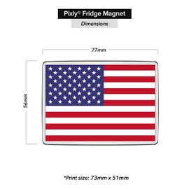 Pixly® United States Flag Fridge Magnet Large Jumbo Size American USA Keepsake Country Souvenir Novelty Refrigerator Magnets Gift