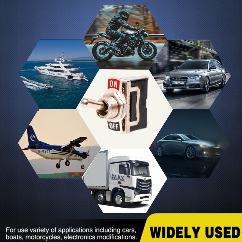 Waterproof Toggle Switch SPST 2 Pin ON Off Toggle Switch