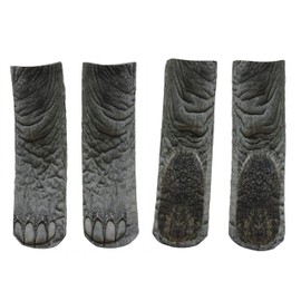 NOVELTY GIANT WWW.NOVELTYGIANT.COM Adult 3D Animal Paw Feet Print Foot Crew Socks Elastic Hosiery Elephant