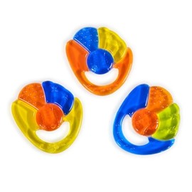 Teething Ring Rainbow Yellow, BPA Free, Teething Ring Teether 3 Months +