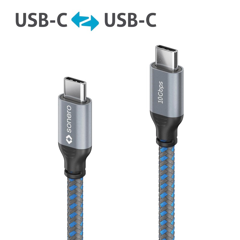 Sonero® USB-C auf USB-C Kabel, 4K 60Hz Bildübertragung, USB 3.2