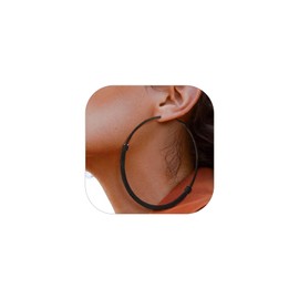 Big Earrings For Women 80mm Oversize Womens Statement Jewelry Stainless Steel Large Hoops Black Hoop Earrings