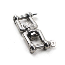 M4 Swivel Double Shackle 304 Stainless Steel Boat Anchor Chain Connectors (Pack of 6)