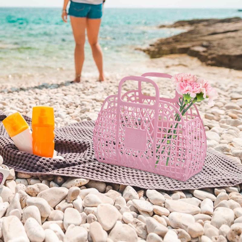 Jelly Tote Bag, Easter Kids Basket, Trendy Reusable Jelly Tote