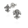 NKlaus Pair of 925 Sterling Silver Medieval Stud Earrings Fleur
