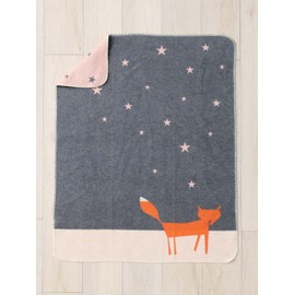 Fussenegger baby blanket chain stitched grey size 70x90 cm