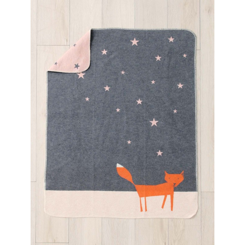 Fussenegger baby blanket chain stitched grey size 70x90 cm