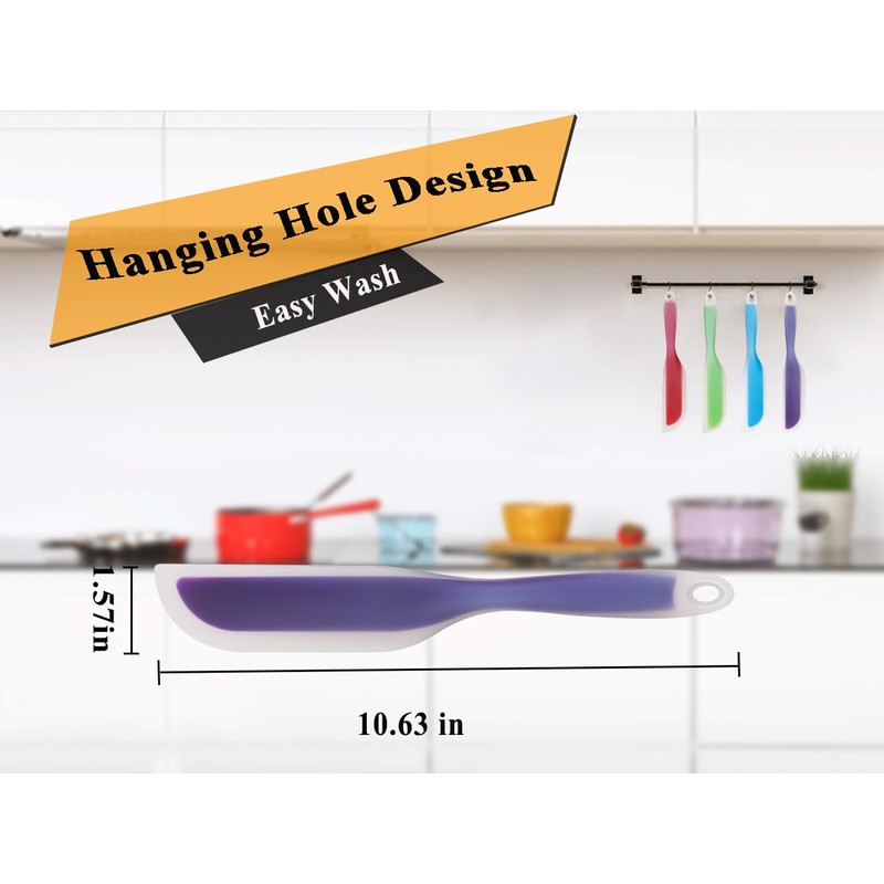 Nonstick Silicone Knife Shaped Flexible Kitchen Spatula Scraper Turner,Kitchen Cooking