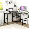 Tangkula 48” L Shaped Computer Desk, Corner Study Writing Desk