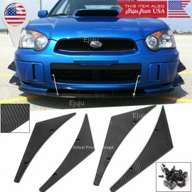 Unbranded 4 Pc Carbon Texture Bumper Splitter Fin Spoiler Canard Valence Diffuser for Ford