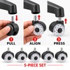 5 Pack 2 Inch Office Chair Caster Wheels, 11mm Stem
