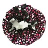 Kella Milla Stylish Satin Shower Cap - Hearts & Black
