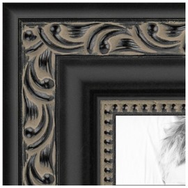 ArtToFrames 21x31 Inch Black Picture Frame, This 1.25 Inch Custom Wood Poster Frame is Antique Black - Comes with Economy Acrylic and Corrugated Backing (2WOM5106-21x31)