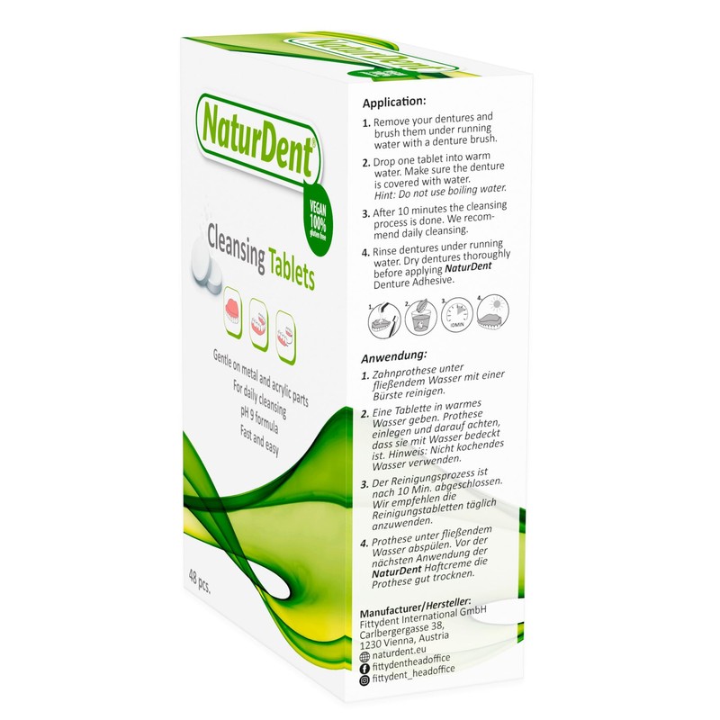 4 x NaturDent Cleaning Tablets (Pack of 48)