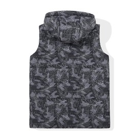 JOYSON Boys Sleeveless Puffer Vest Lightweight Padded Jacket Quilted Hooded Outwear Zipper Waistcoat Grey Camo 12-14 Years