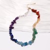Jewboo 7 Chakra Choker Necklace for Women Chip Real Reiki