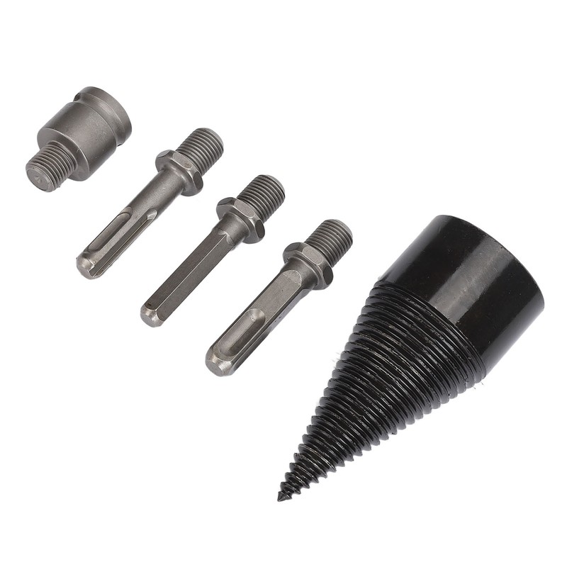 5Pcs Firewood Log Splitter Drill Bit Steel Wood Splitting Logs