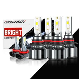 CHUSYYRAY For Toyota RAV4 2013-2015 Combo LED Headlight Kit Bulb High Low Beam Fog Light