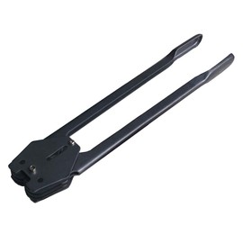 Strapping Sealer for Both Poly & Polyester Strap, Strength Saving Heavy Duty Manual Banding Tool for 1/2" - 3/4" Width Plastic Strap, 20" Long Handle (Black)