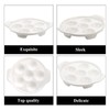 Okllen 4 Pack Ceramic Escargot Plates with 6 Holes and