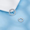 Beebeecraft 1 Box 2Pcs Spring Gate Rings 925 Sterling Silver