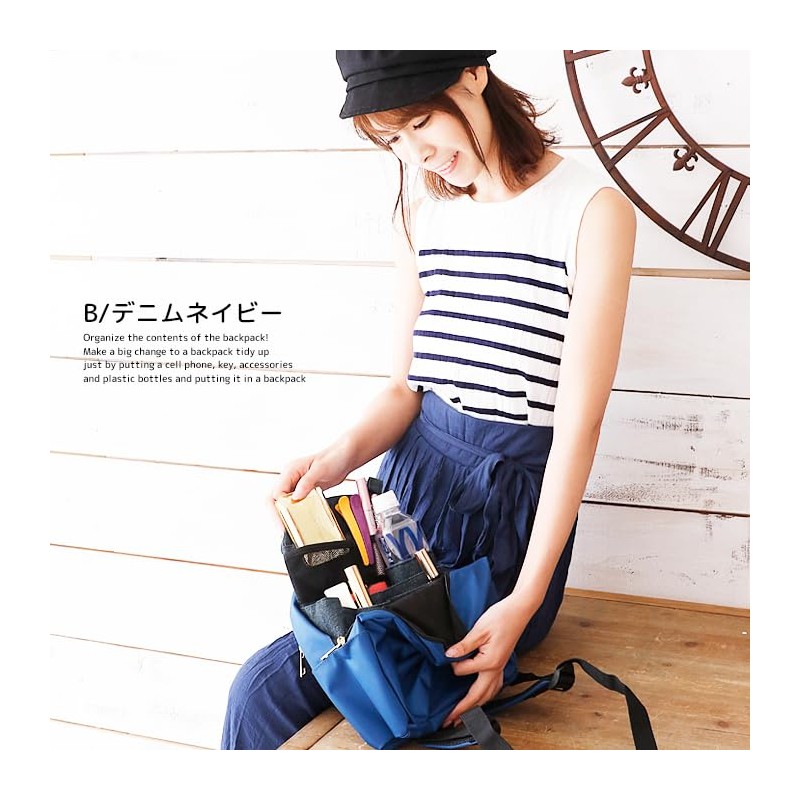 LuLu&berry Mini Backpack in Bag, B Type, Polka Dot Brown