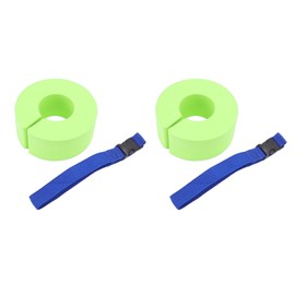 2 Pcs Thicken Baby Swim Cuffs EVA Children's Swimming Buoyancy Foam Arm Ring Kid's Swmming Equipment Green Belt