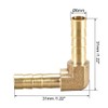 sourcing map 6mm Barb Brass Hose Fitting 90 Degree Elbow