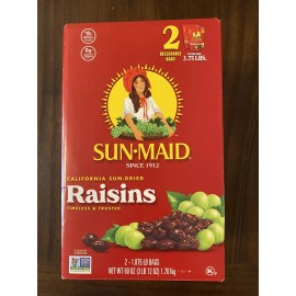Sun-Maid California Sun-Dried Raisins **60 oz. 100% Natural Sweet**