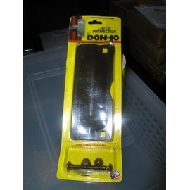 DON-JO DOOR LATCH PROTECTOR BLACK LP-207-DU ADDS EXTRA SECURITY NEW IN PACKAGE INCLUDES HARDWARE