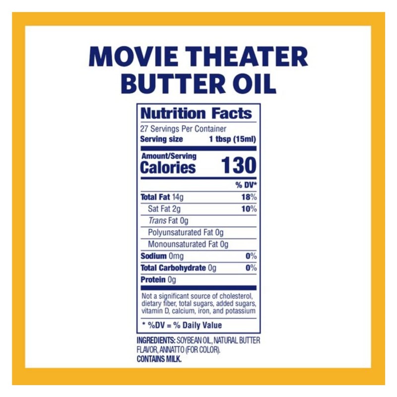 Kernel Season's Movie Theater Popcorn Oil, Butter, 13.75 Ounce, 2