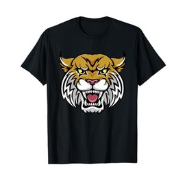 Wildcat Bobcat Lynx Cougar Cartoon Character T-Shirt for Men Women Girls Kids