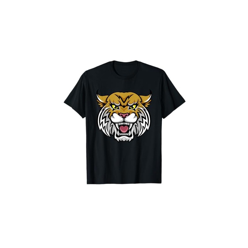 Wildcat Bobcat Lynx Cougar Cartoon Character T-Shirt for Men Women