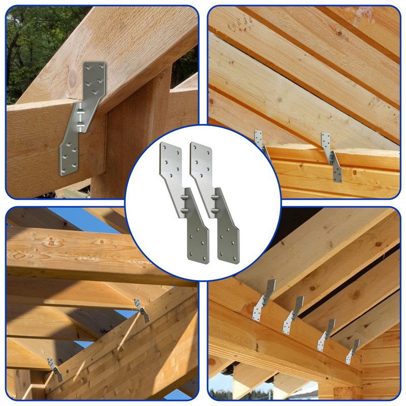 YOUYIKOO 50 Pack Hurricane Ties for Rafters,Hurricane Straps Brackets with