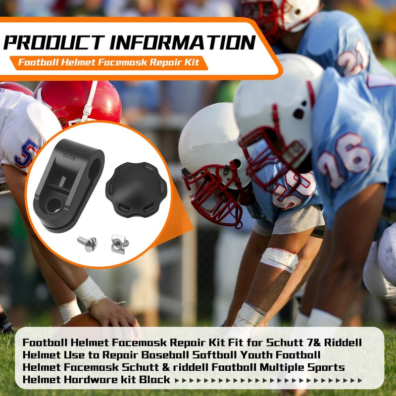 Football Helmet Facemask Repair Kit Fit for Schutt 7& Riddell